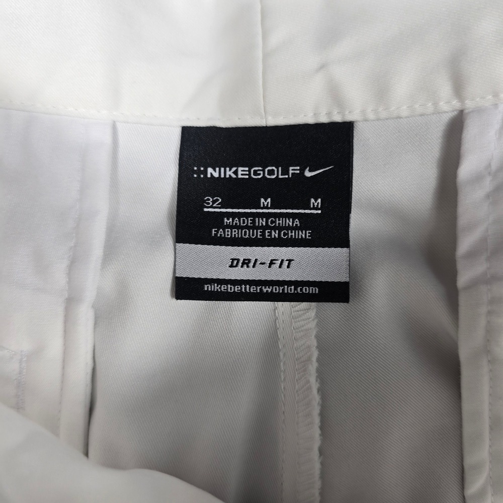 Nike Golf Mens White Dri-FIT Flat Front Shorts Size 32 330239-100 Stretch - Picture 3 of 11